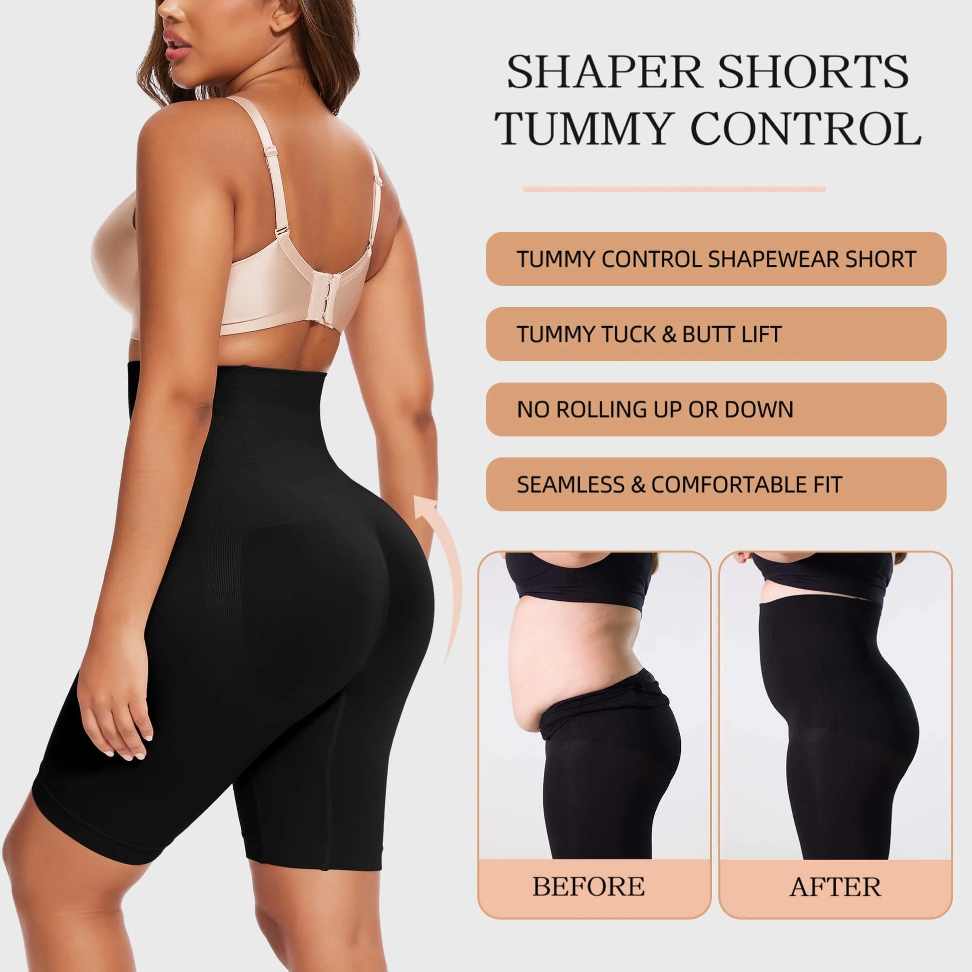 Shapewear Tummy Control Underwear Body Shaper for Women High-Waisted Thigh Slimming Butt Lifting Panties