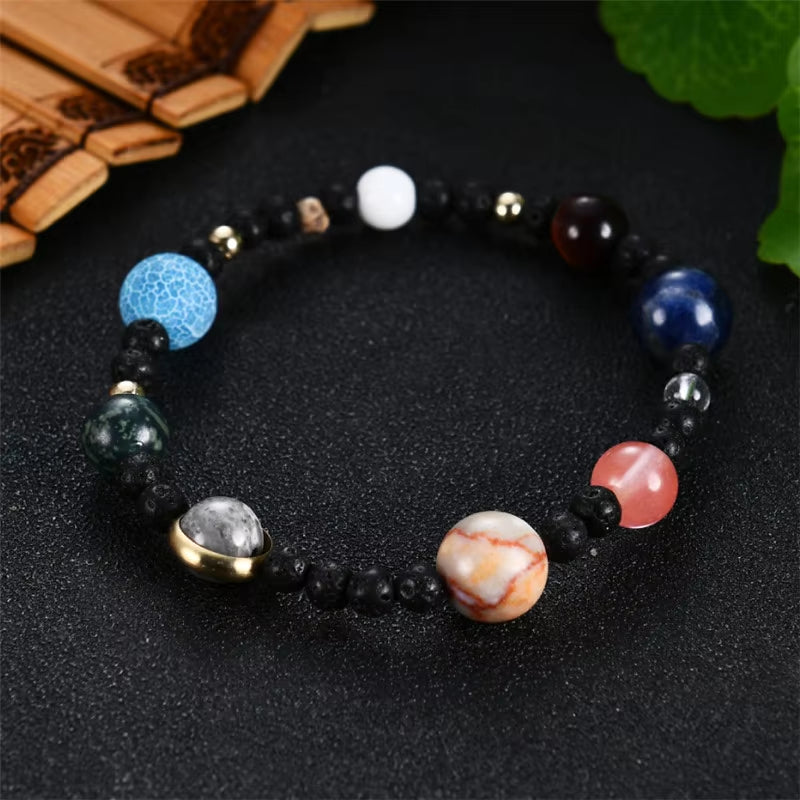 2024 Eight Planets Bead Bracelet Men Natural Stone Universe Yoga Solar Chakra Bracelet for Women Men Jewelry Gifts Drop Shipping